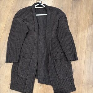 American Eagle Outfitters Plush Dark green/Brown Sweater